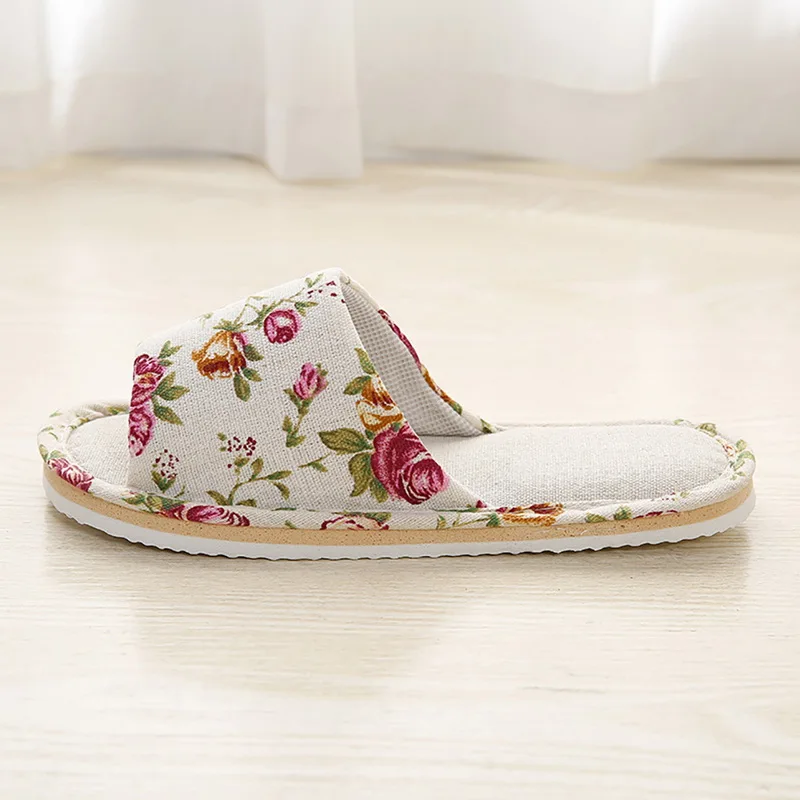 Женские тапочки с цветочным принтом; домашние тапочки; женские хлопковые Вьетнамки; женские тапочки; zapatos de mujer pantoufle femme