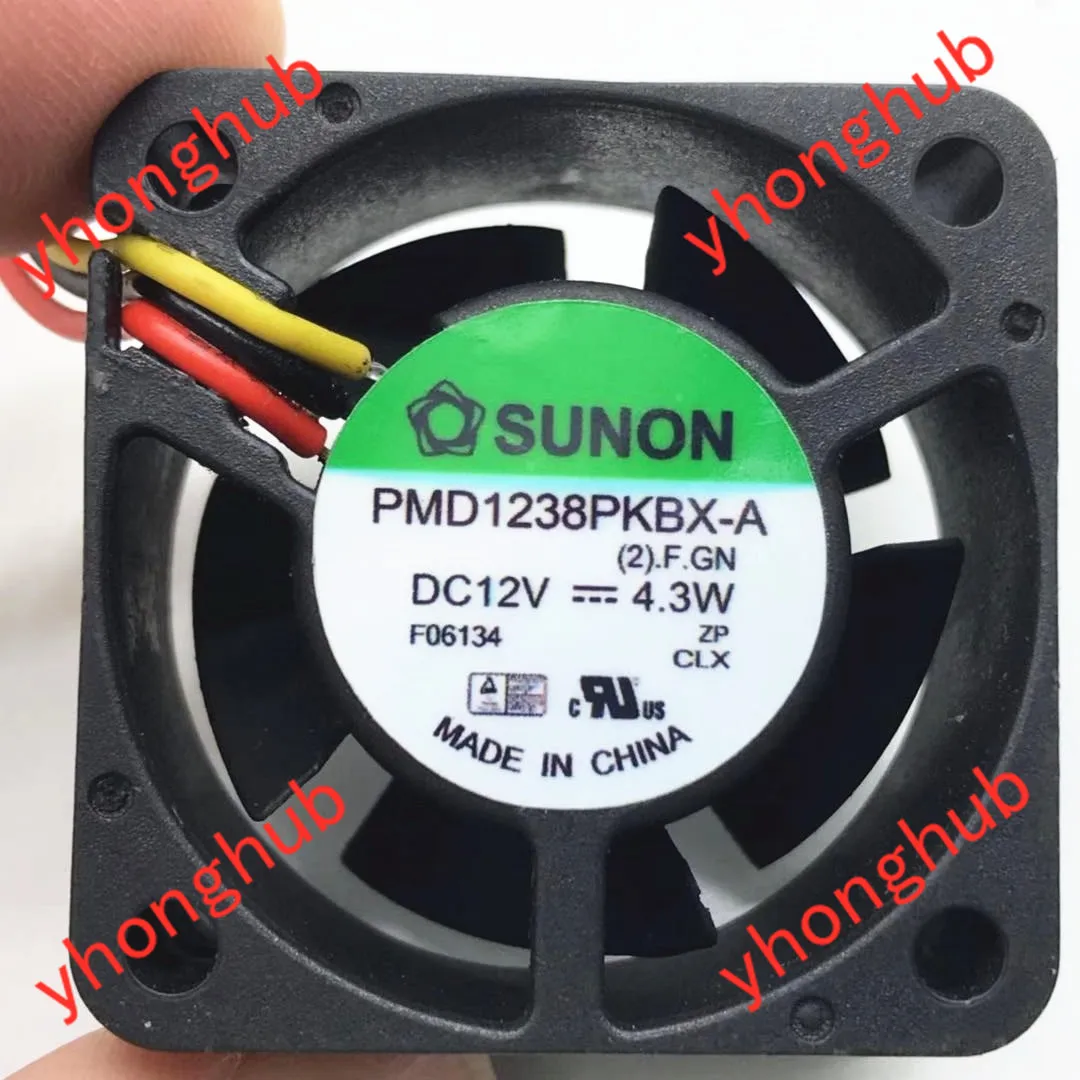 4.3w 38x38x20mm ventilador de refrigeração do servidor de 3 fios