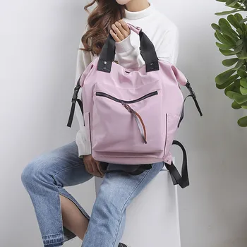 

ACELURE Solid Color Nylon Backpack Women Casual Fashion High Capacity Backpacks School Bag Teenage Girls Travel Students Mochila