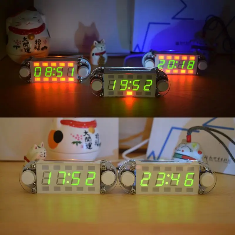 Цифровой DIY лазерной трубки будильник комплект Дата комплекса предпусковых операций Температура 12/24 часа в сутки C/F Дисплей X4YD