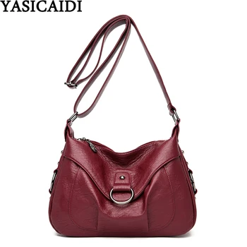 

YASICAIDI PU Crossbody Bags For Women 2020 Luxury Brand Designer Leather Shoulder Bag Satchel Ladies Hand Bags Bolsa Feminina