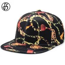 FS винтажная бейсболка в стиле хип-хоп с принтом в виде фонарей, Мужская бейсболка с плоской подошвой, кепка с полной полнотой, уличная Женская кепка для папы, черная хлопковая кепка, Masculino