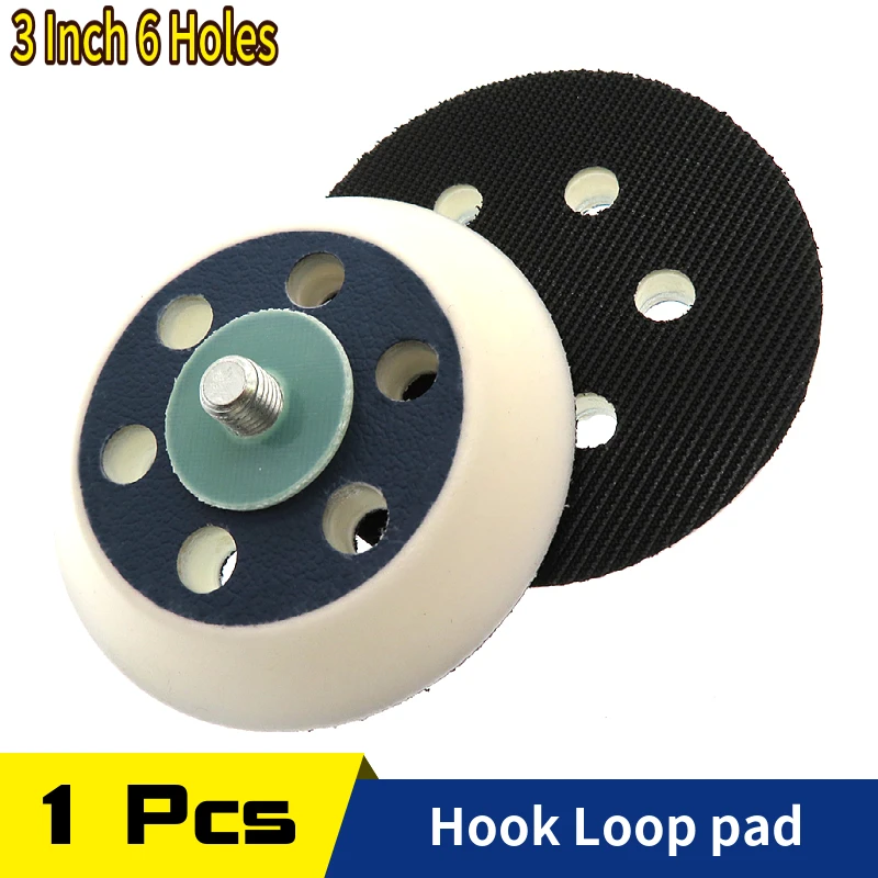 3 Inch 6-Hole Sanding Pad Sander Backing for Hook and Loop Discs Power Tools Accessories | Инструменты