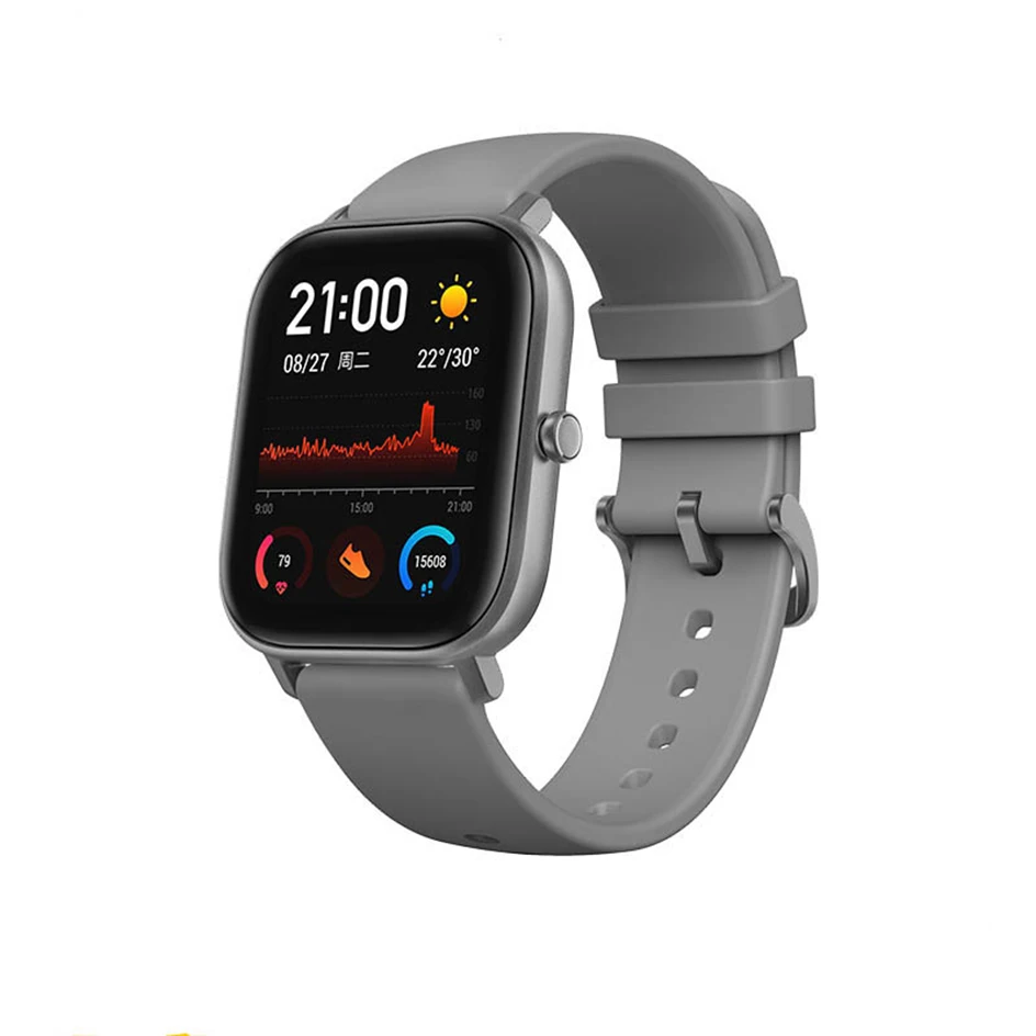 Новая глобальная версия Amazfit GTS Смарт-часы 1,6" AMOLED 5 ATM водонепроницаемый 14 дней Срок службы батареи 12 спортивных режимов Bluetooth часы