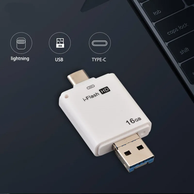 Otg USB флэш-накопитель Usb 3,0 флэш-накопитель для iPhone X/8/7/7 Plus/6 Plus/6s/5/SE/IPad, флеш-накопитель HD флеш-накопитель 16 Гб оперативной памяти, 32 Гб встроенной памяти, 64 ГБ 128 256 ГБ