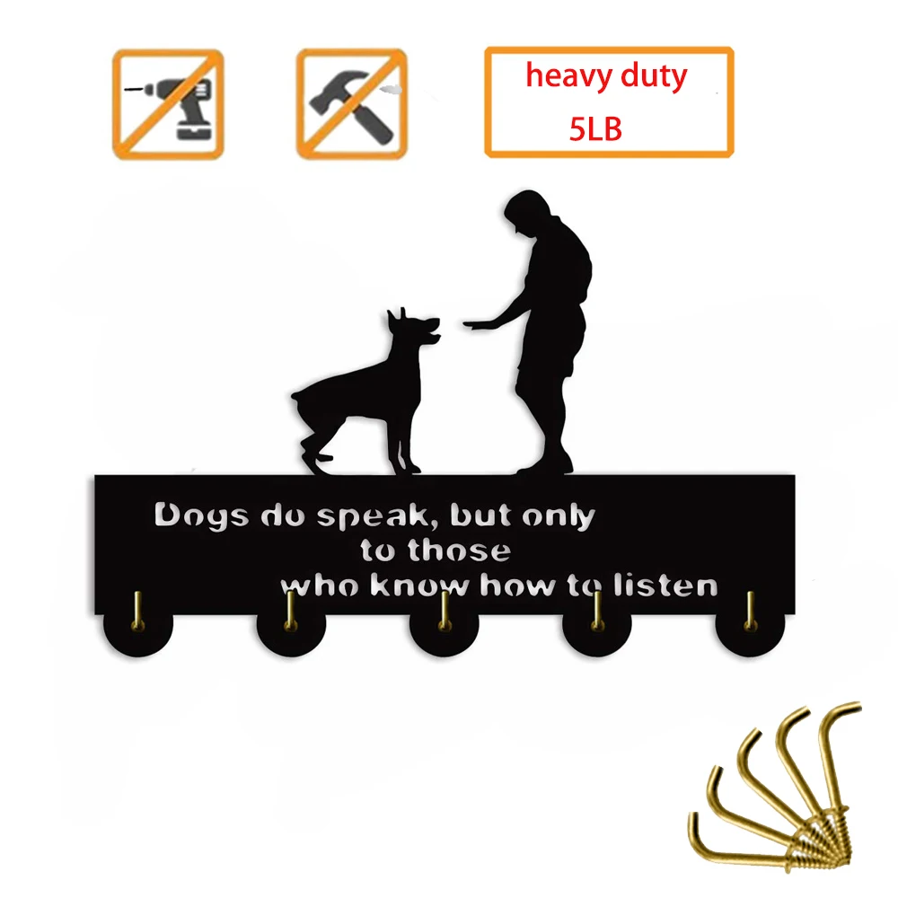 

Dog and Man Key Hooks-Unque Decor Wall Hooks,Wall Dйcor,Wood Coat Hooks, Key Holder,Key Hanger for WallEntryway