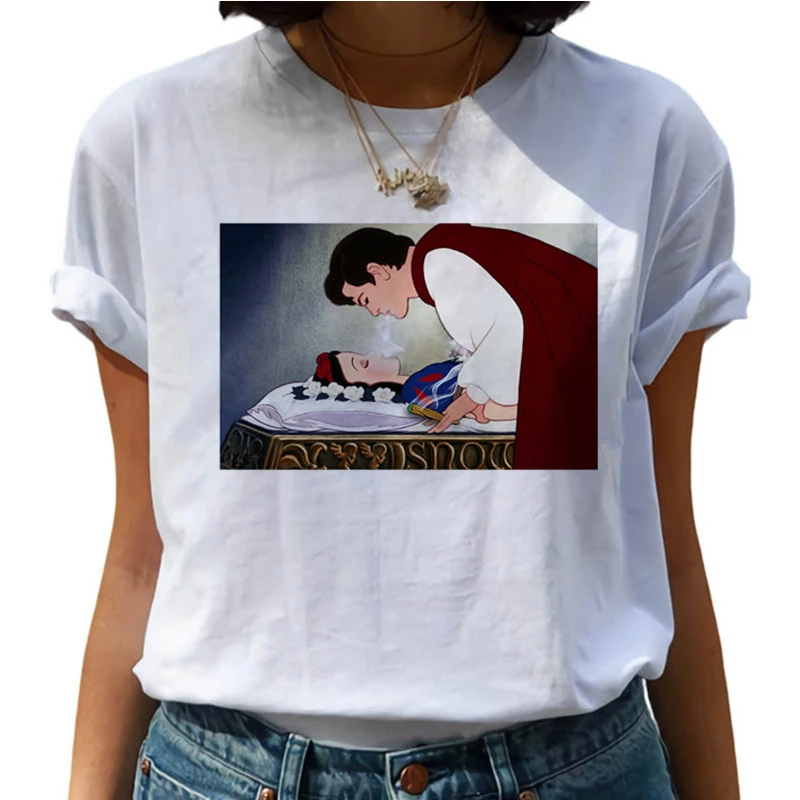 Новые гранж эстетические Harajuku футболки женские Ullzang забавные винтажные футболки принцесса мультфильм футболка корейский стиль Топ Тройники женские - Цвет: 8435