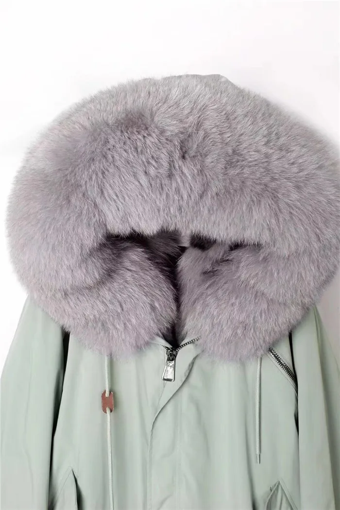 Chaquetas Mujer Женская парка из натурального Лисьего меха, зимняя меховая подкладка из натурального Лисьего меха, пальто для женщин