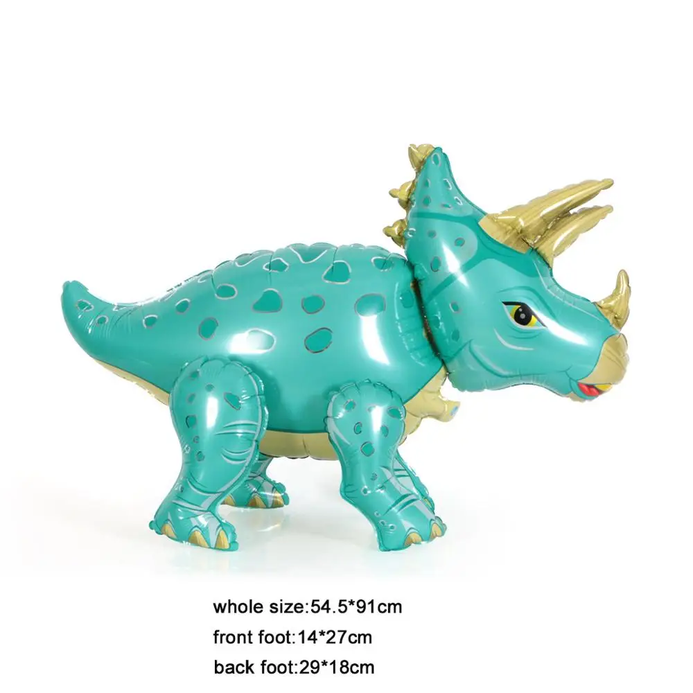 1pc dinosaur 4 4D сборные воздушные шары из фольги в виде динозавра, шары в виде единорога для детей на день рождения, вечерние шары в виде животных - Цвет: 1pc dinosaur 4