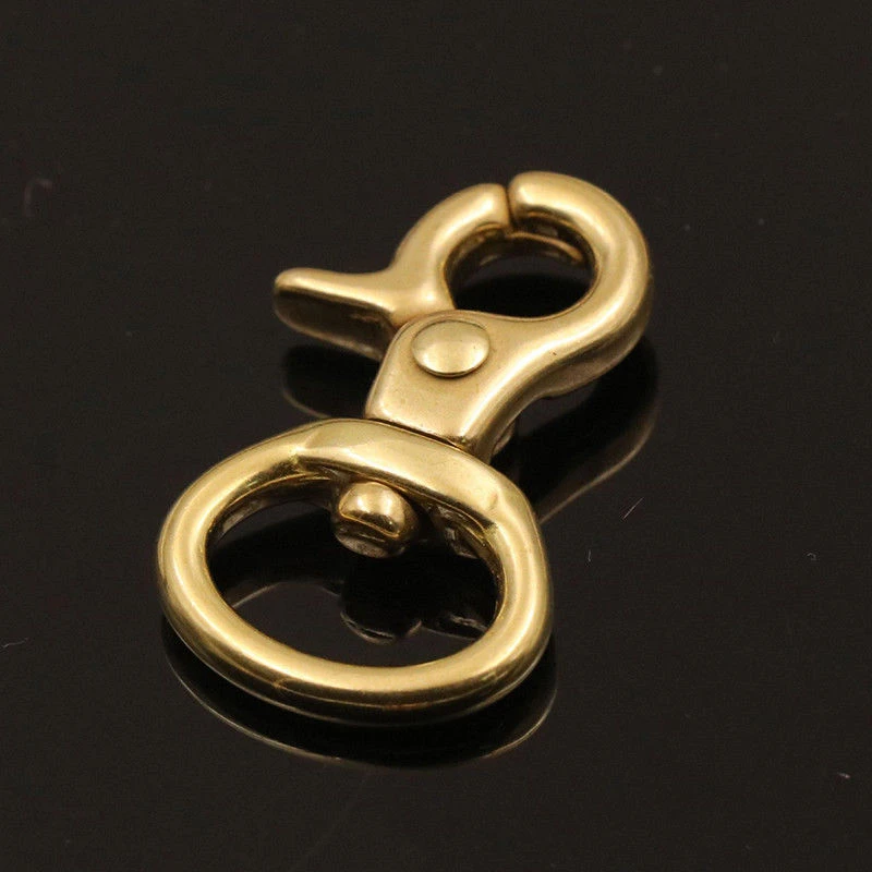 1 個真鍮バッグスナップフックスイベルfobクリップロブスター爪用いバッグストラップベルトウェビングキーホルダー