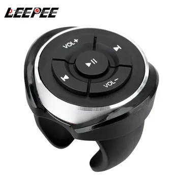 Pulsanti del volante dell'auto Interruttore Bluetooth Telecomando senza fili per IOS Android Phone Tablet Radio Lettore FM Volume audio