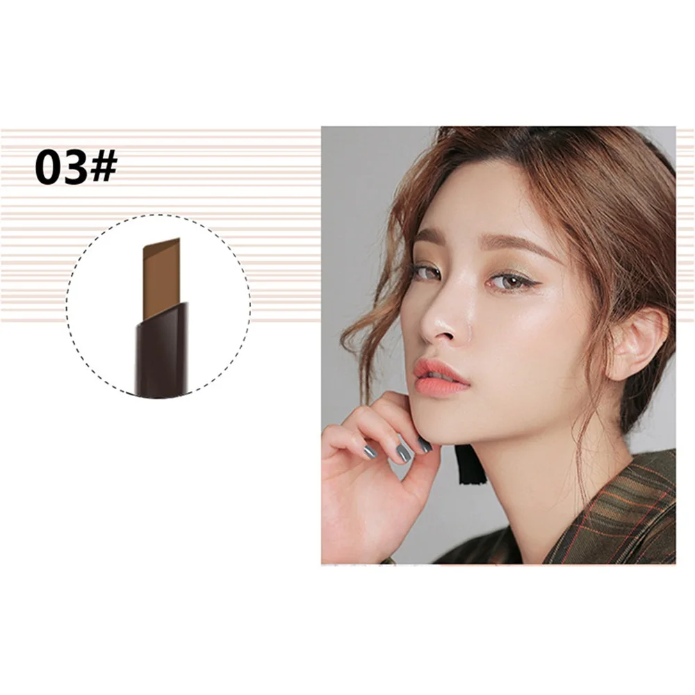 light coffee color Карандаш для бровей, косметика, тинт для макияжа, натуральный, долговечная краска, тату, бровей, водонепроницаемый, черный, коричневый, макияж для бровей, набор - Цвет: light coffee color