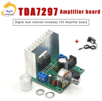 

Stereo Digital Audio Amplifier TDA7297 15W x2 Amplifier board Amplificador Module Board 2 Channel Amplifier With Power Adapter