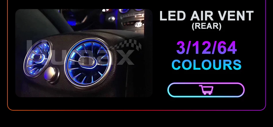 Для Mercedes C class w205 C63 C200 C250 Автомобиль DIY для естественного освещения 3/12/64 цвета светодиодный окружающей среды светильник с подсветкой для вагонетки с противовесом