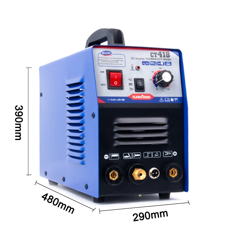 CT418 TIG/ MMA/CUT TIG сварочный аппарат инвертор 3 в 1 120 А MMA 30A CUT Портативное