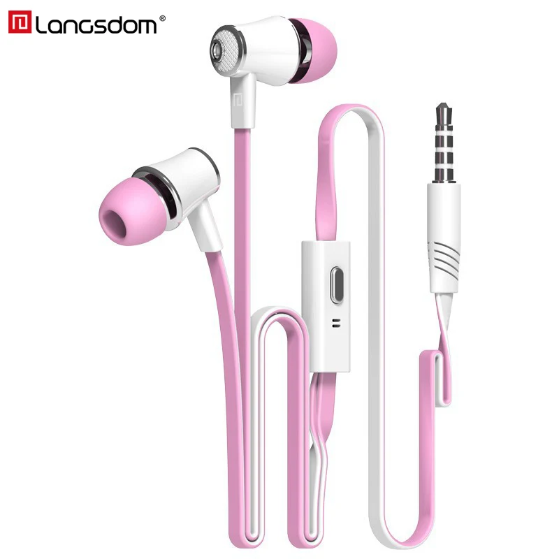 Pink Langsdom Mijiaer JM21 в ухо наушники для телефона iPhone huawei Xiaomi гарнитуры проводные наушники fone de ouvido - Цвет: Pink