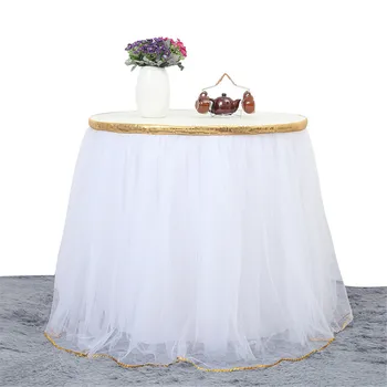 

Romantic Party Table Decoration Table Skirt Colorful Wedding Table Dress for Banquet Wedding Hotel Party Decoration Supplies