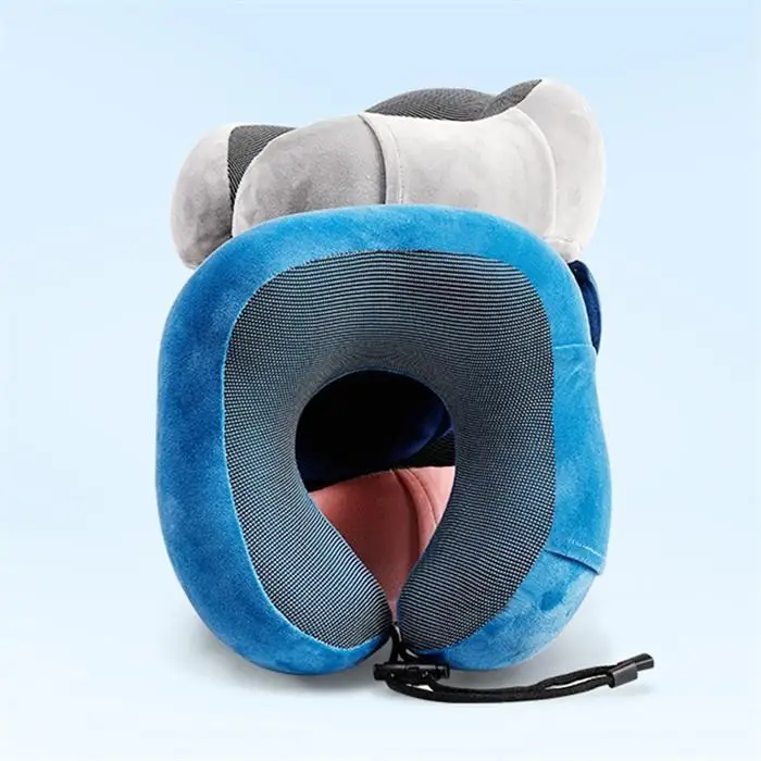 Soft U-shape Memory Pillow Health Travel Rebound Foam U-shaped Pillow Neck Velvet Support