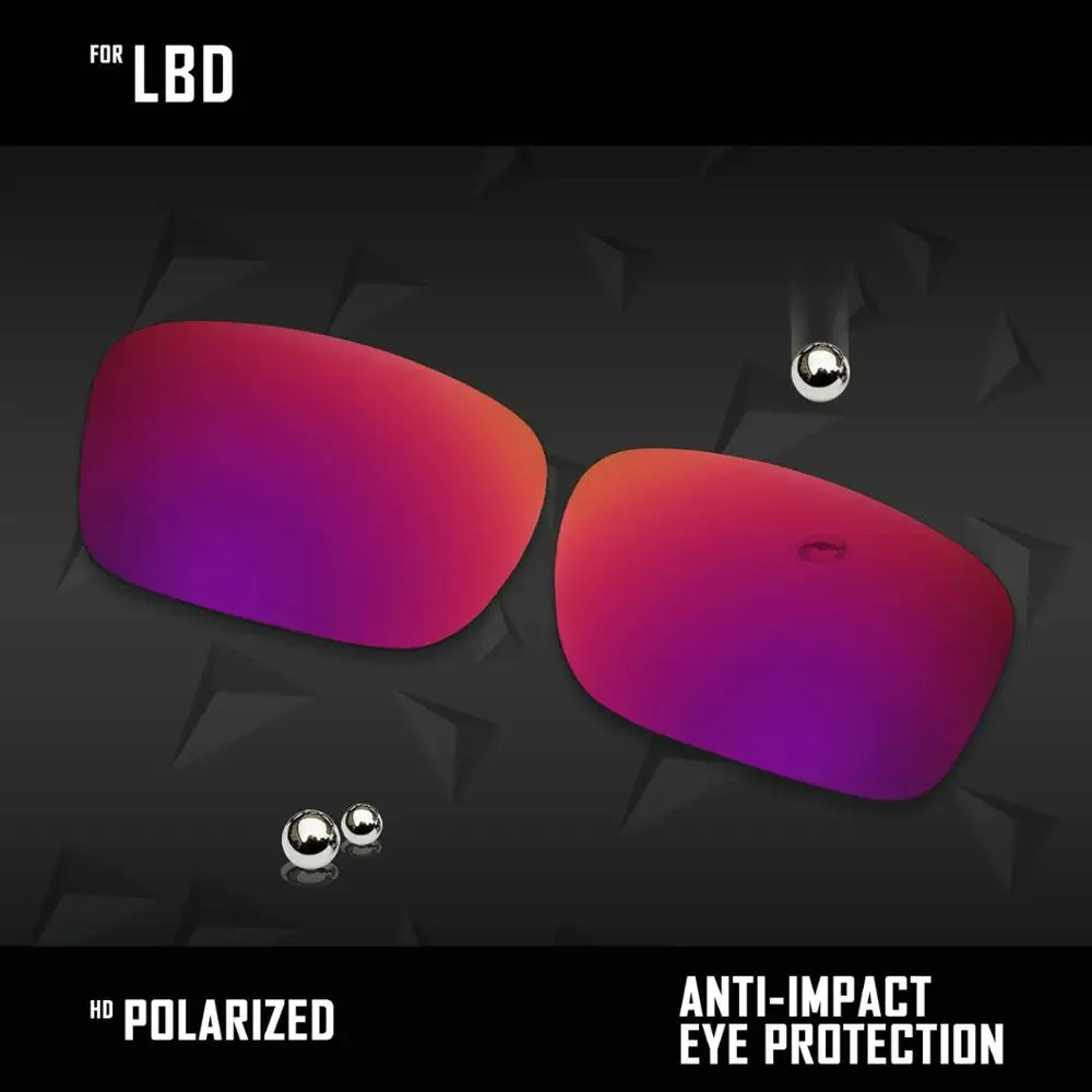 OOWLIT 4 Pairs Polarized Sunglasses Replacement Lenses for Oakley LBD OO9193-Silver& Midnight sun& Gold& Green