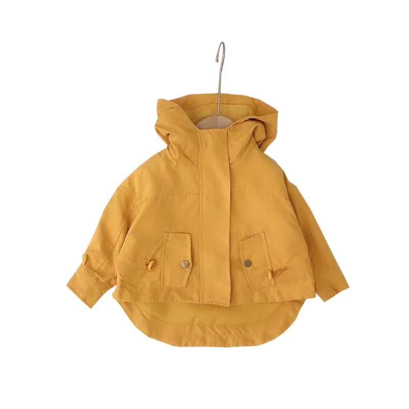 WLG/куртки для маленьких мальчиков; Детские осенние пальто на молнии с капюшоном и длинными рукавами; Повседневная универсальная верхняя одежда для мальчиков