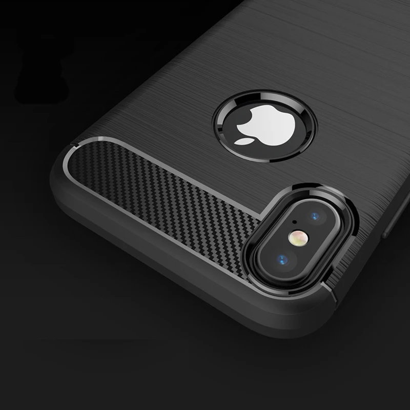 

Rubber Carbon Fiber Case For iPhone 11 PRO MAX 7 7Plus 8 8Plus X XR XS MAX 5S SE 5 6 6S Ultra Thin Silicone Cover Coque