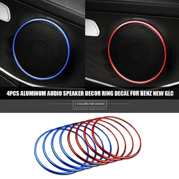 

Aluminum Car Door Stereo Speaker Audio Decor Ring Trim Decal For Benz New GLC
