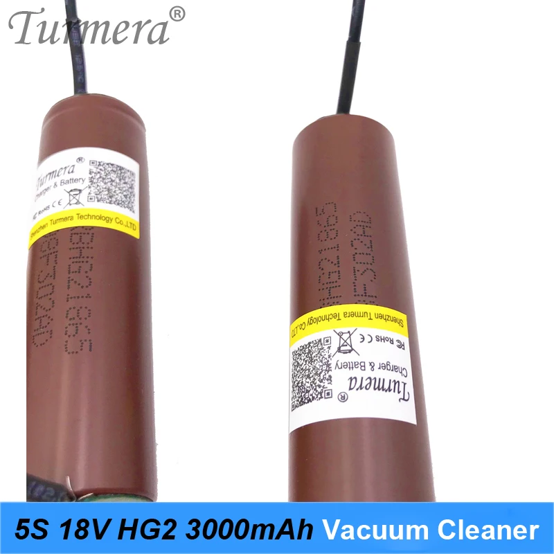 Turmera 18v battery pack 18650 hg2 3000mah battery 30a battery pack for 18650 5s battery vacuum cleaner battery 5s 18v battery customize 05