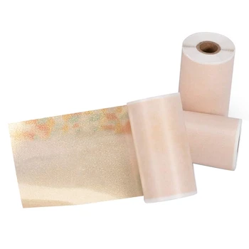 

3 Pcs Adhesive Transparent Gold Thermal Paper for M02/M02 Pro/M02S Mini Bluetooth Pocket Printer