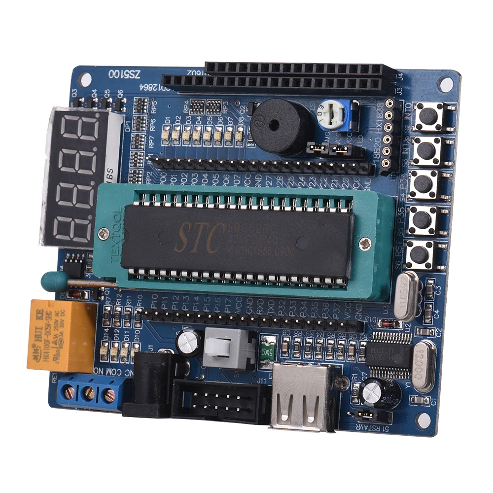 ZS5100 макетная плата STC89C52 Управление чип-диод 5V Выход с USB кабелем