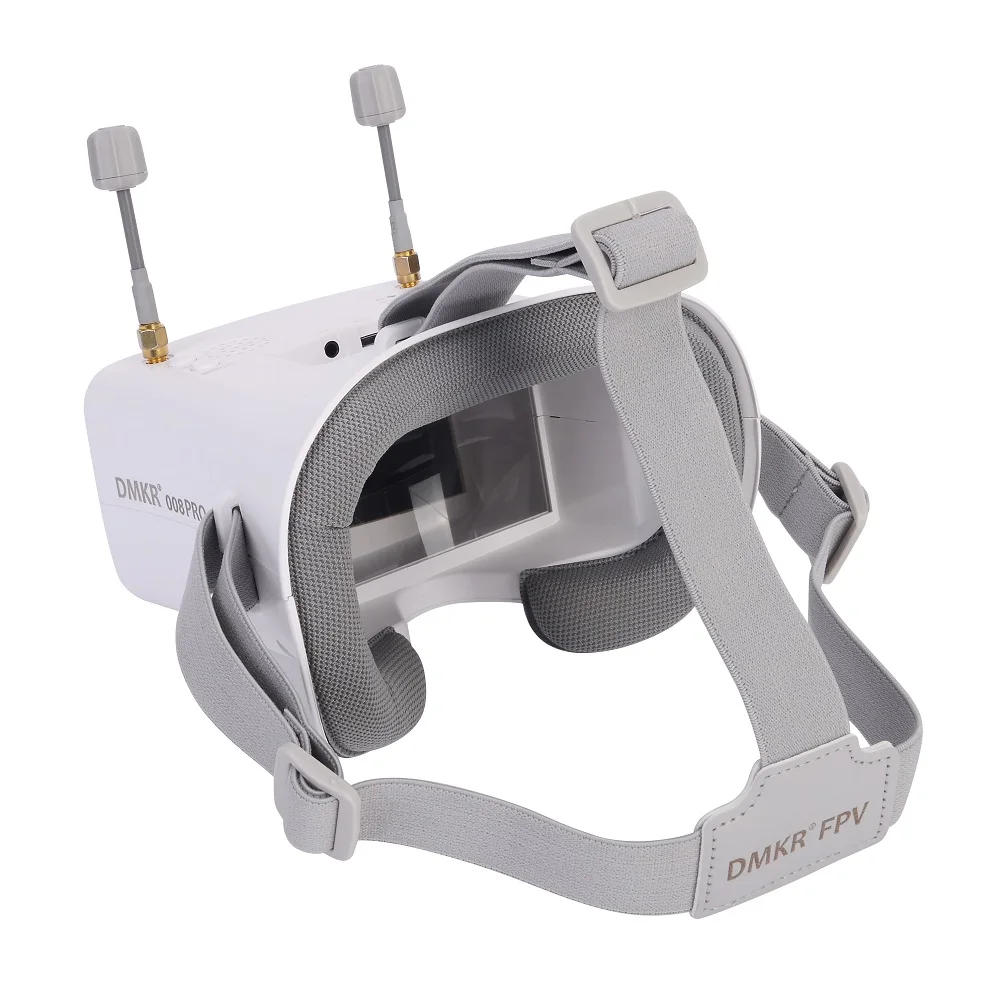 레이싱 드론용 HD LCD 16:9, 마이크로 BWhoop 드론용 008D PRO FPV 고글, 5.8GHz, 40ch 수신기, 3.7V, 2000mAh 배터리, 4.3 인치