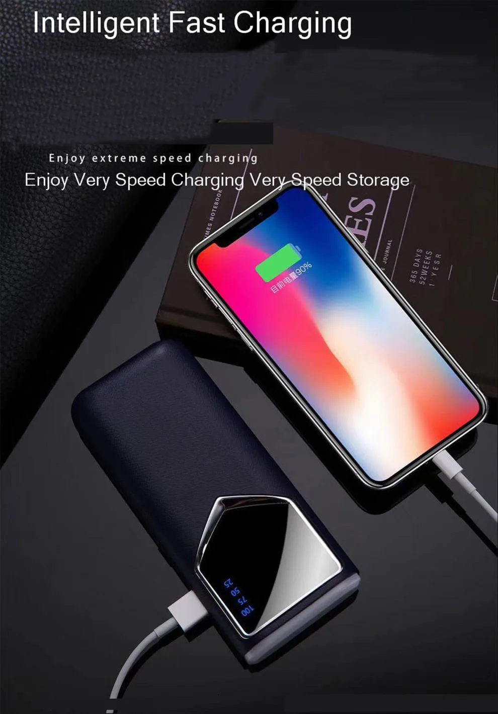 Vogek12000 мАч портативный внешний аккумулятор для iPhone samsung huawei 2 USB светодиодный внешний аккумулятор быстрая зарядка