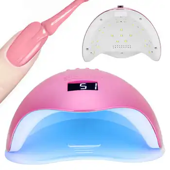

Nail Polish Dryer Professional 72W LED Nail Curing Machine Electroplating Pink UV Gel Nail Polish Drying Lamps
