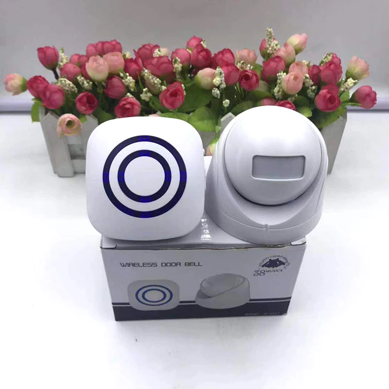 

Wireless Motion Detector PIR Sensor Gate Entry Door Bell Welcome Door Bell for EU Plug