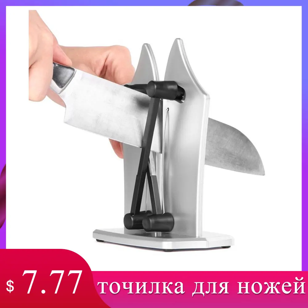 

Kitchen Knife Sharpener Elastic Spring Non-slip Base Multipurpose Grinder Sharpener Professional Tungsten Carbide Sharpener Tool