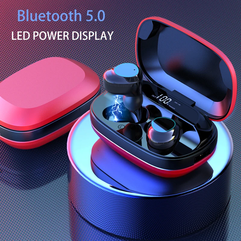 Bluetooth наушники TWS G16 с сенсорным управлением и светодиодный ным футляром|Наушники