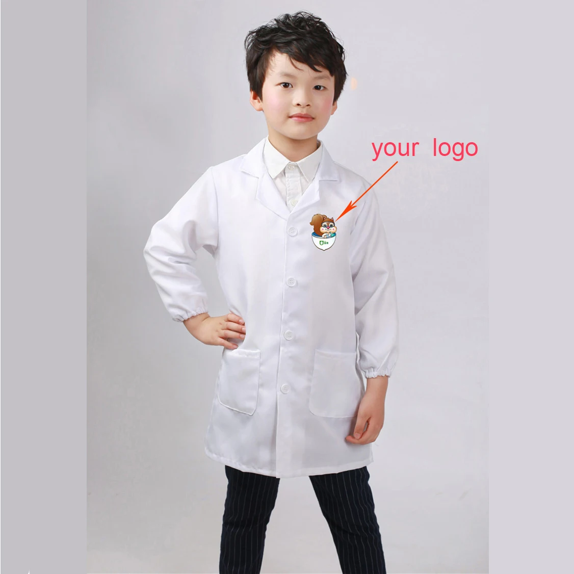 Disfraz de médico y enfermera para niños y adultos, traje de Cosplay con  logotipo personalizado, bata de uniforme de laboratorio, uniforme para  niños y niñas|Trajes de juego| - AliExpress
