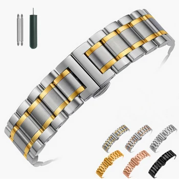 

Stainless Steel Watch band Strap Bracelet Watchband Wristband Butterfly Black Silver Rose Gold 14mm 16mm 18mm 20mm 22mm 24mm