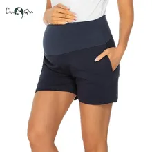 Shorts Pregnancy-Pregnant Maternity Elastic-Waist Summer Casual for with Pocket High-Waist-Pants