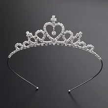 Экологически чистый цинковый сплав 3а материал сверла для девочек корона принцессы из страз Милая модная Тиара для волос