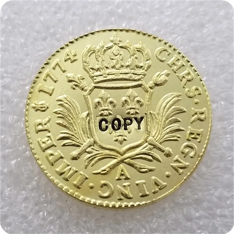 1774 Франция Людовик золото копия монет