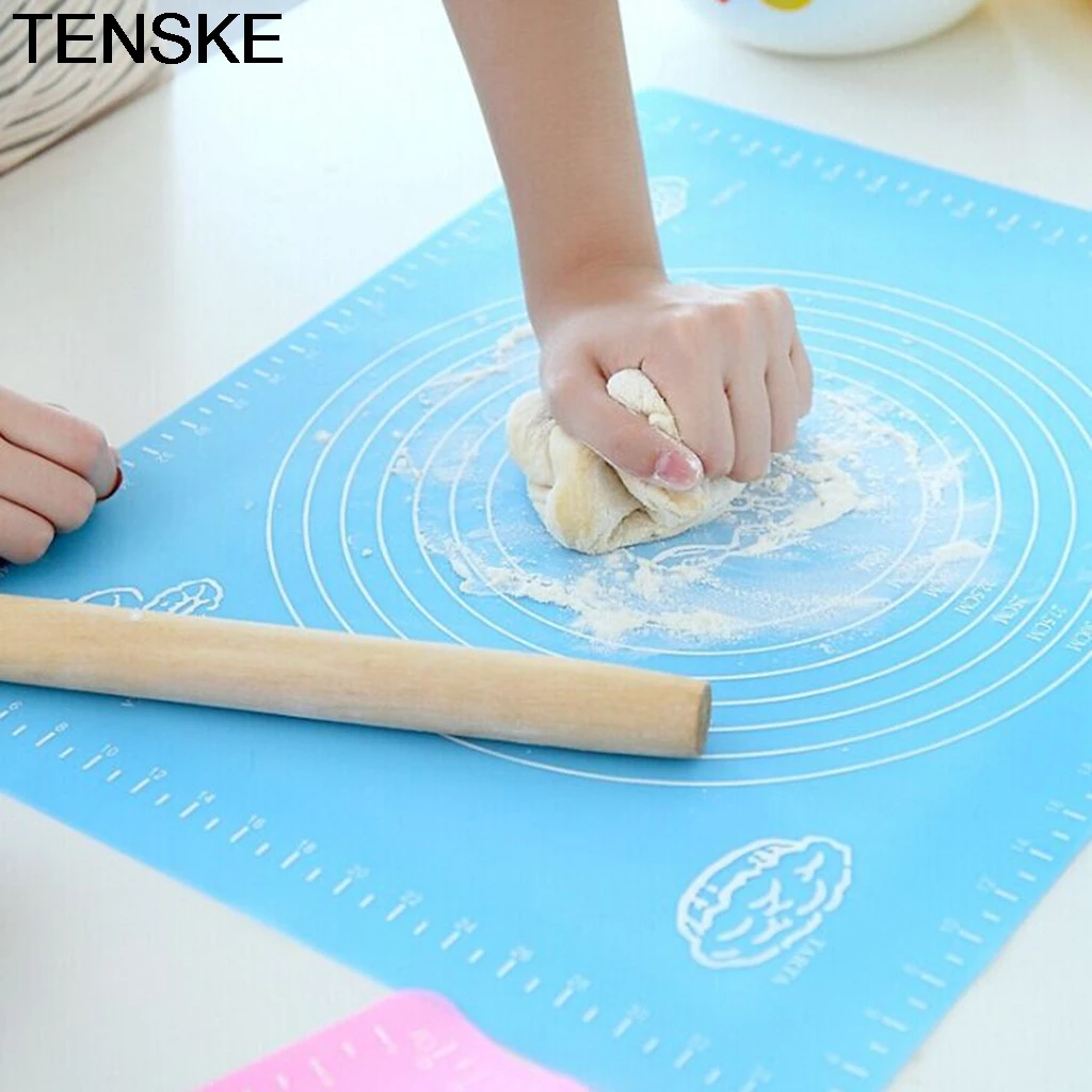 TENSKE 1 шт. антипригарный силиконовый коврик для раскатки теста лайнер коврик кондитерский торт посуда для выпечки паста муки стол лист кухня инструменты для выпечки SEP