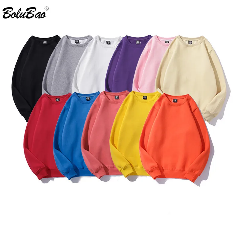 

BOLUBAO Brand Men's Hoodies Sweatshirts Autumn Men Solid Color O-Neck Cotton Sweatshirt Male Casual Comfortable Sweatshirt Tops