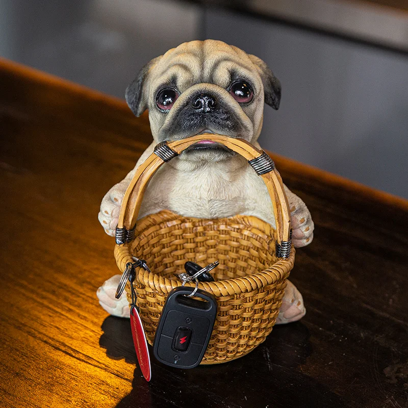 Cool Dog Figurine Cute Pet Storage Box Home Decoration Ornamental Resin Art Sculpture Figurines Decor Gift Decorative | Дом и сад