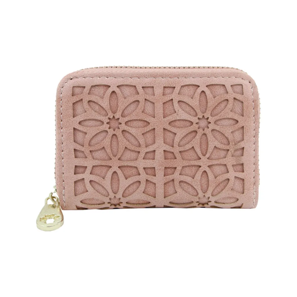 Женский ретро кошелек с заклепками Длинный кошелек женский кошелек высокое качество поддержка Прямая поставка качество - Цвет: Pink