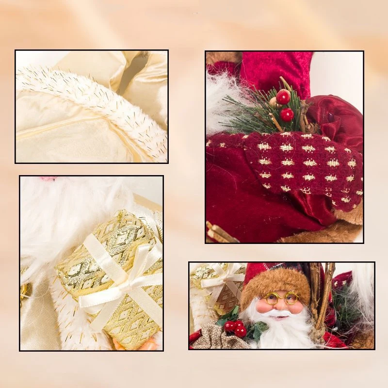 

Christmas Dolls Santa Claus Toys Xmas Figurines Christmas Gift for Kid Red Xmas Tree Ornament