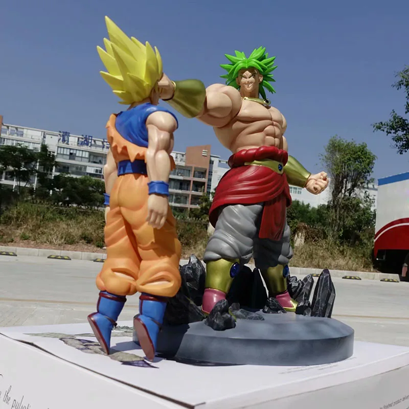 Аниме 1/4 масштаб окрашенная фигура Dragon Ball Battle Ver. Супер Saiyan Broli против Сон Гоку статуя Действие ПВХ фигурка игрушки Brinquedos