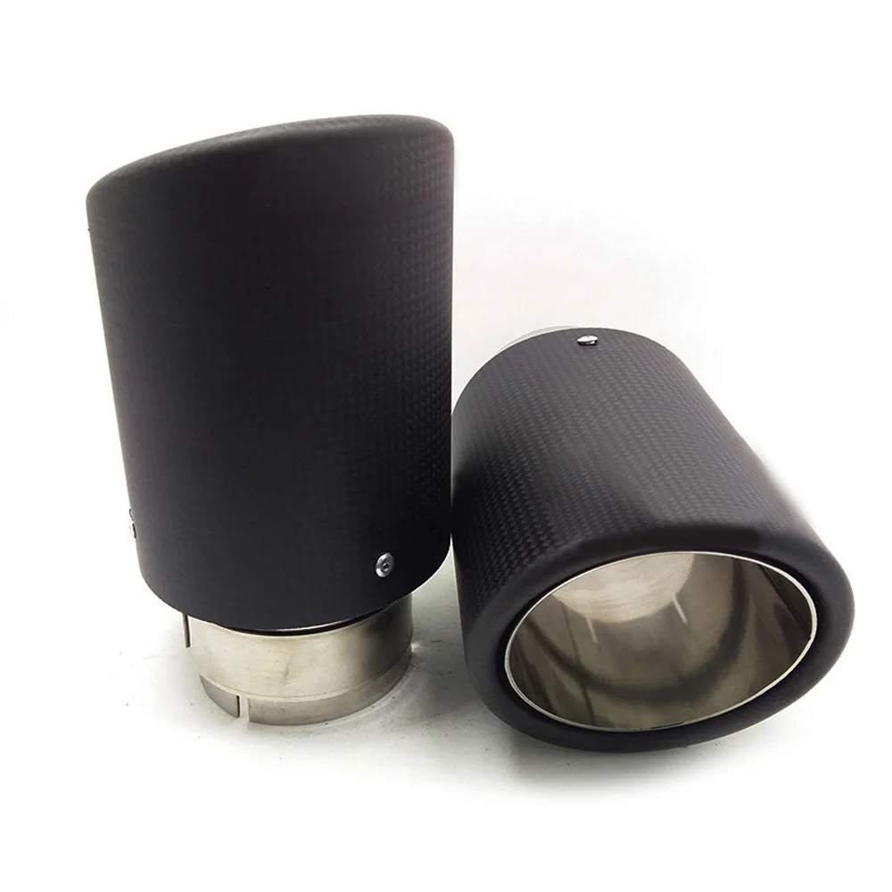 

Water Exhaust Pipe Dirt Oil Stainless 63mm-89mm Steel Real 16cm Carbon For Matte Car Engine