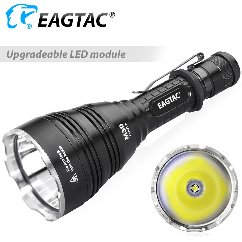 EAGTAC M30LC2 светодиодный фонарик сменный модуль XML2 XPL-HI дальний бросок 604 метров для охоты и поиска тактический фонарь 2*18650