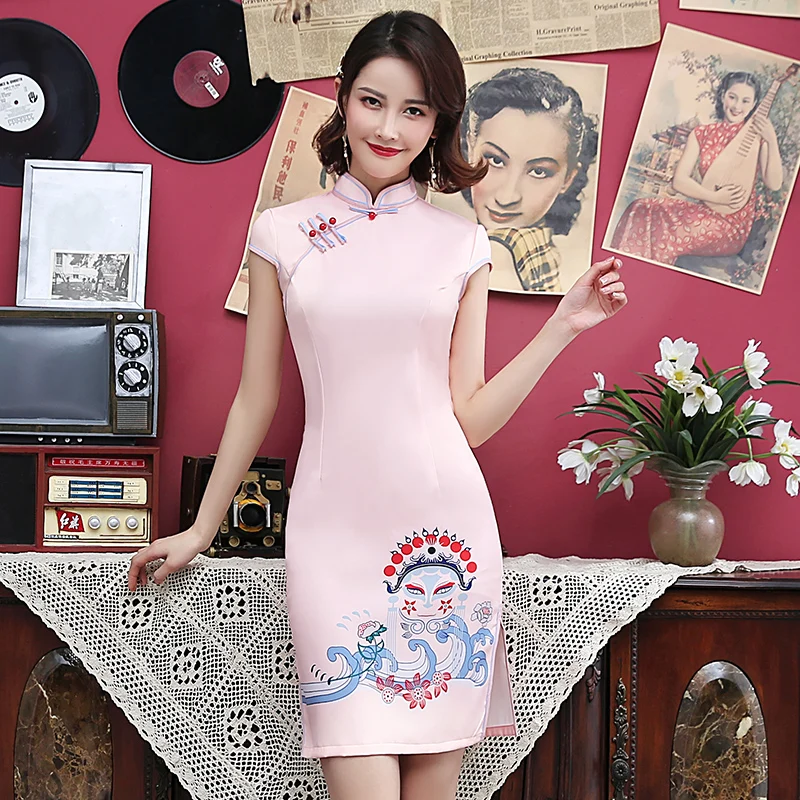 Традиционное китайское платье mujer vestido, женское атласное длинное платье cheongsam qipao с цветком сливы qipao - Цвет: color4