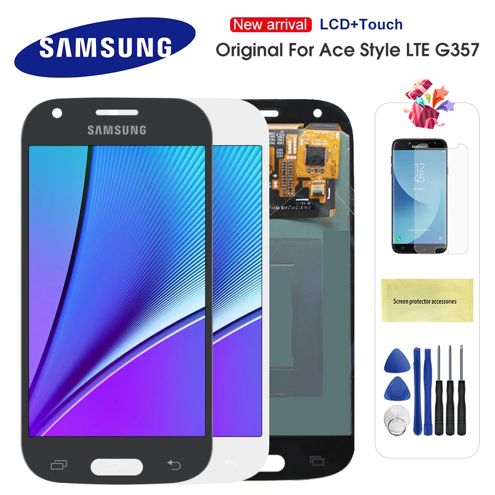 100% Оригинальный ЖК-дисплей для Samsung Galaxy Ace 4 G357 сенсорный экран дигитайзер в сборе